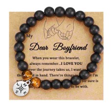 KINGSIN Boyfriend Bracelet Gifts for Boyfriend Unique Birthday Anniversary Graduation Father's Day Gifts for Men from Girlfriend-K026-Boyfriend