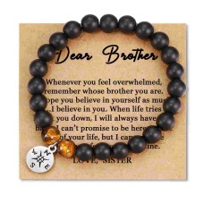 KINGSIN Brother Bracelet Gifts Birthday Gifts for Brother Adult Brother Graduation Gift from Sister-K026-Bro