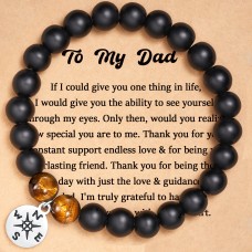 KINGSIN Dad Bracelet Gifts for Dad from Daughter from Son Dad Father Birthday Valentines Day Fathers Day Gifts Presents Who Wants Nothing-K026-dad