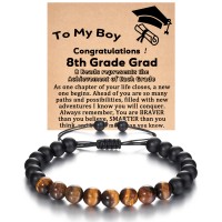 KINGSIN 8th Grade Graduation Gifts for Him 2023, Middle School Graduation Gifts Bracelets for Him Son Grandson Brother Nephew Friend Cousi Eighth Grade Class of 2023 Grad Gift-K034-8th grade graduation