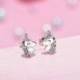 KINGSIN Silver Unicorn Earrings for Little Girls Hypoallergenic Stud Unicorn Jewelry Gifts for Girl Women Daughter Sister Party Birthday